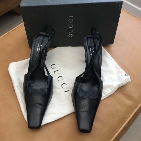 Gucci Shoes - Gucci Nero Kitten Heel 11B